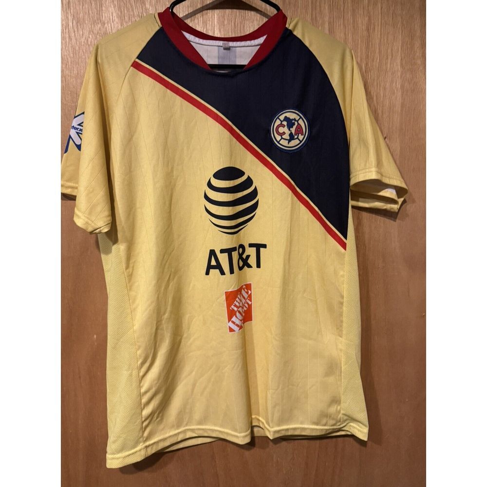 Men's 2018/19 Club America Home Stadium Jersey (Yellow/Navy) Size Lrg Unbrand (V